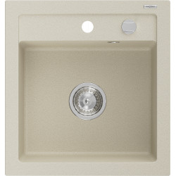 Mexen Vito   Chiuveta bucatarie granit 1 cuva + cadou pop up sifon  520 x 490 mm, beige - 6503521000-69 1 Cuva 467680 Mexen