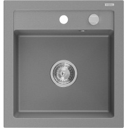 Mexen Vito   Chiuveta bucatarie granit 1 cuva + cadou pop up sifon  520 x 490 mm, gri  - 6503521000-71 1 Cuva 467680 Mexen