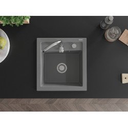 Mexen Vito   Chiuveta bucatarie granit 1 cuva + cadou pop up sifon  520 x 490 mm, gri  - 6503521000-71