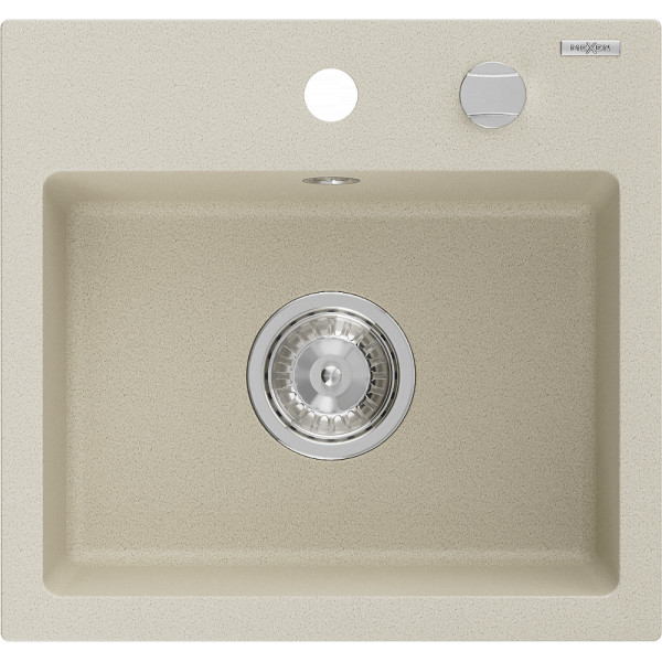 Mexen Milo   Chiuveta bucatarie granit 1 cuva + cadou pop up sifon  435 x 410 mm, beige - 6505441000-69