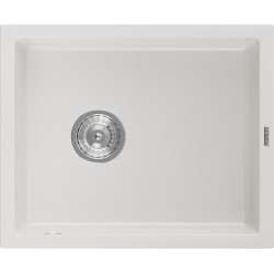 Mexen Pedro   Chiuveta bucatarie granit 1 cuva + cadou pop up sifon  560 x 460 mm, alb  - 6508561000-20 1 Cuva 467680 Mexen