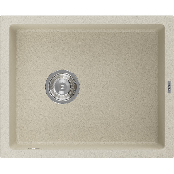 Mexen Pedro   Chiuveta bucatarie granit 1 cuva + cadou pop up sifon  560 x 460 mm, beige - 6508561000-69