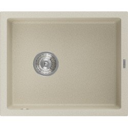 Mexen Pedro   Chiuveta bucatarie granit 1 cuva + cadou pop up sifon  560 x 460 mm, beige - 6508561000-69 1 Cuva 467680 Mexen