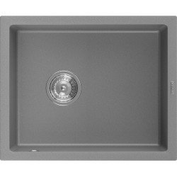 Mexen Pedro   Chiuveta bucatarie granit 1 cuva + cadou pop up sifon  560 x 460 mm, gri  - 6508561000-71 1 Cuva 467680 Mexen