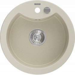 Mexen Diego   Chiuveta bucatarie granit rotund+ cadou pop up sifon  488 x 480 mm, beige - 6512481000-69 Rotund 467680 Mexen