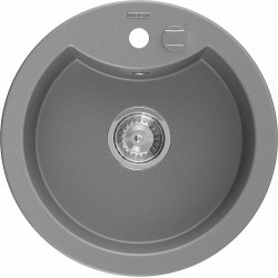Mexen Diego  Chiuveta bucatarie granit rotund+ cadou pop up sifon 488 x 480 mm, gri  - 6512481000-71 Rotund 467680 Mexen