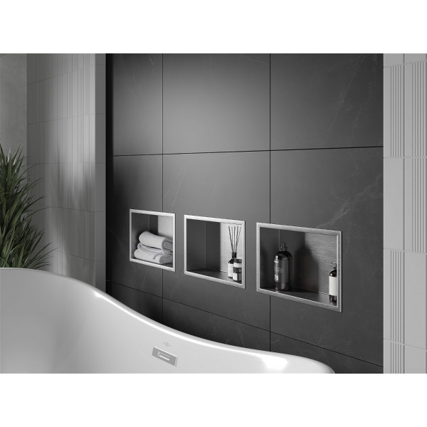 Mexen X-Wall-R  Nisa de perete   30 x 20 cm, inox - 1910302010