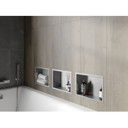 Mexen X-Wall-R  Nisa de perete   30 x 20 cm, inox - 1910302010