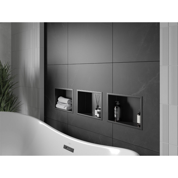 Mexen X-Wall-R  Nisa de perete   30 x 20 cm, negru  - 1970302010