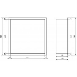 Mexen X-Wall-R  Nisa de perete   30 x 30 cm, inox - 1910303010