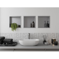 Mexen X-Wall-R  Nisa de perete   30 x 30 cm, inox - 1910303010