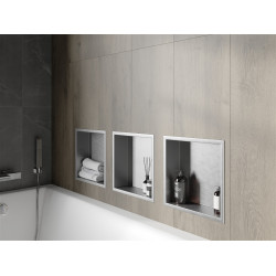 Mexen X-Wall-R  Nisa de perete   30 x 30 cm, inox - 1910303010