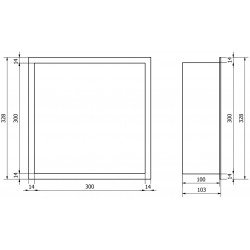 Mexen X-Wall-R  Nisa de perete   30 x 30 cm, auriu  - 1950303010