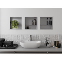 Mexen X-Wall-R  Nisa de perete   cu raft  30 x 30 cm, inox - 1910303010S