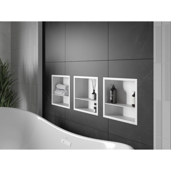 Mexen X-Wall-R  Nisa de perete   cu raft  30 x 30 cm, alb   - 1920303010S