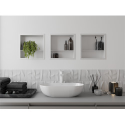 Mexen X-Wall-R  Nisa de perete   cu raft  30 x 30 cm, alb   - 1920303010S