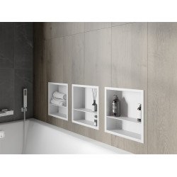 Mexen X-Wall-R  Nisa de perete   cu raft  30 x 30 cm, alb   - 1920303010S