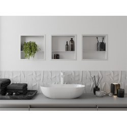 Mexen X-Wall-R  Nisa de perete   cu raft  30 x 30 cm, alb   - 1920303010S