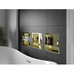 Mexen X-Wall-R  Nisa de perete   cu raft  30 x 30 cm, auriu  - 1950303010S Nisa de perete 46780 Mexen