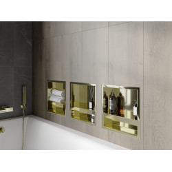 Mexen X-Wall-R  Nisa de perete   cu raft  30 x 30 cm, auriu  - 1950303010S