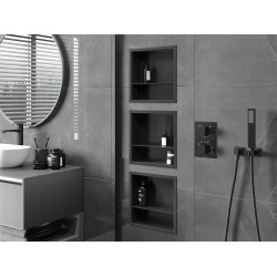 Mexen X-Wall-R  Nisa de perete   cu raft  30 x 30 cm, negru  - 1970303010S