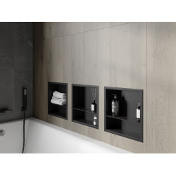 Mexen X-Wall-R  Nisa de perete   cu raft  30 x 30 cm, negru  - 1970303010S
