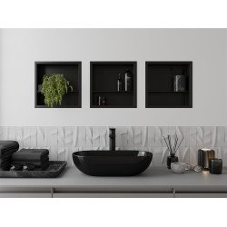 Mexen X-Wall-R  Nisa de perete   cu raft  30 x 30 cm, negru  - 1970303010S