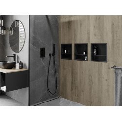 Mexen X-Wall-R  Nisa de perete   cu raft  30 x 30 cm, negru  - 1970303010S