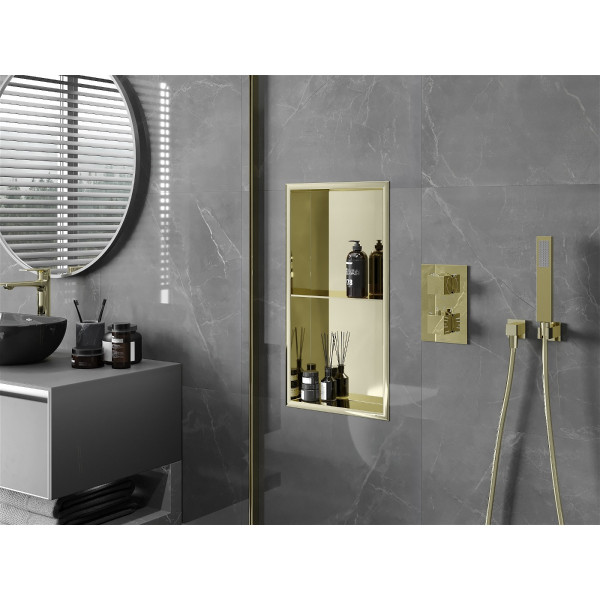 Mexen X-Wall-R  Nisa de perete   cu raft  60 x 30 cm, auriu  - 1950603010S