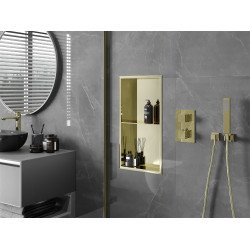 Mexen X-Wall-R  Nisa de perete   cu raft  60 x 30 cm, auriu  - 1950603010S Nisa de perete 46780 Mexen