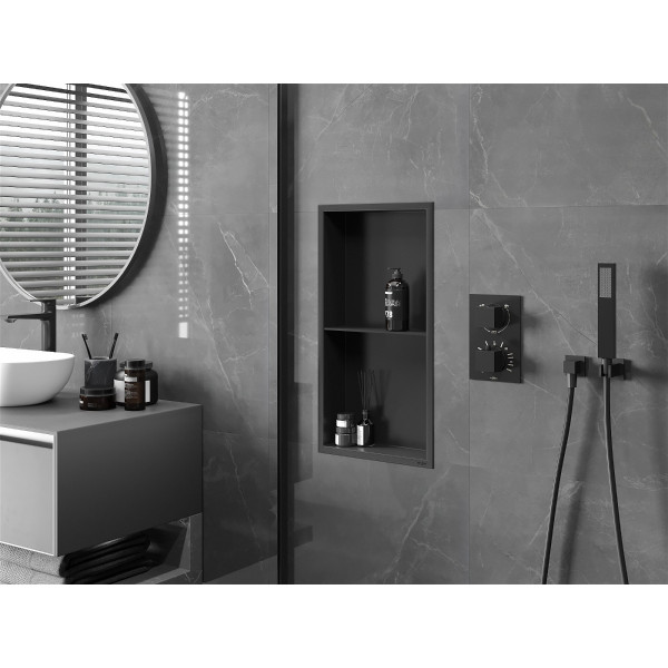 Mexen X-Wall-R  Nisa de perete   cu raft  60 x 30 cm, negru  - 1970603010S