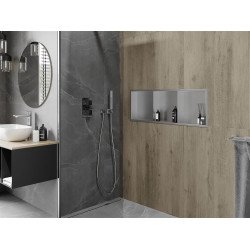 Mexen X-Wall-R  Nisa de perete   cu raft  90 x 30 cm, inox - 1910903010S