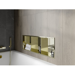 Mexen X-Wall-R  Nisa de perete   cu raft  90 x 30 cm, auriu  - 1950903010S