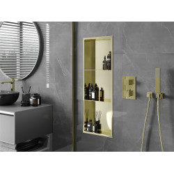 Mexen X-Wall-R  Nisa de perete   cu raft  90 x 30 cm, auriu  - 1950903010S Nisa de perete 46780 Mexen