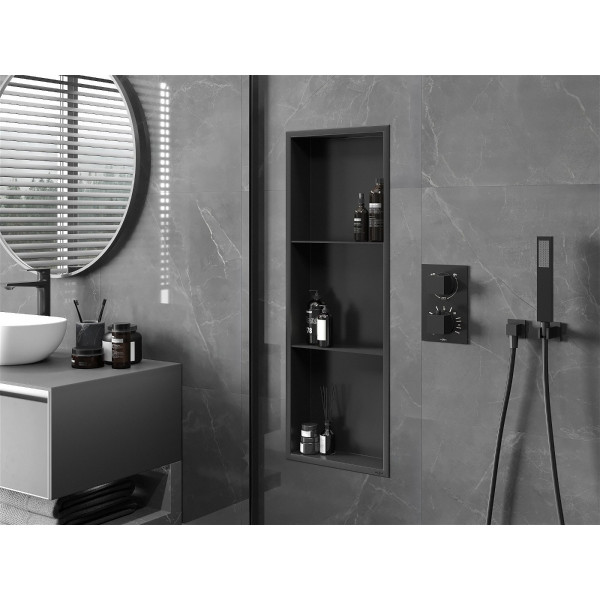 Mexen X-Wall-R  Nisa de perete   cu raft  90 x 30 cm, negru  - 1970903010S