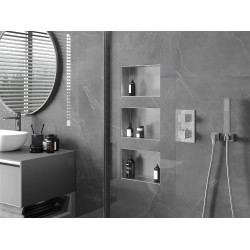 Mexen X-Wall-NR  Nisa de perete  cadru invelit  30 x 20 cm, inox - 1911302010