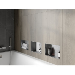 Mexen X-Wall-NR  Nisa de perete  cadru invelit  30 x 20 cm, inox - 1911302010