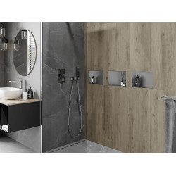 Mexen X-Wall-NR  Nisa de perete  cadru invelit  30 x 20 cm, inox - 1911302010