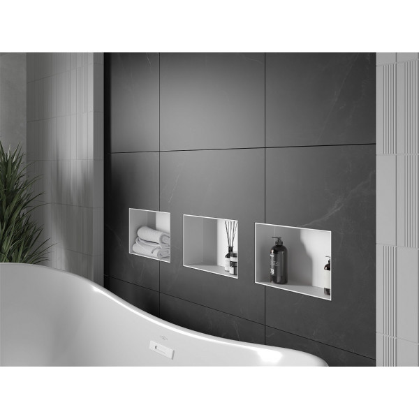 Mexen X-Wall-NR  Nisa de perete  cadru invelit  30 x 20 cm, alb   - 1921302010