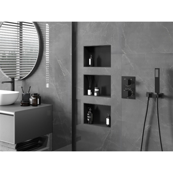 Mexen X-Wall-NR  Nisa de perete  cadru invelit  30 x 20 cm, negru  - 1971302010