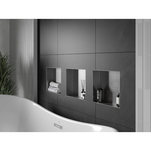 Mexen X-Wall-NR  Nisa de perete  cadru invelit  30 x 30 cm, inox - 1911303010