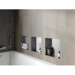 Mexen X-Wall-NR  Nisa de perete  cadru invelit  30 x 30 cm, inox - 1911303010