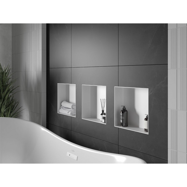 Mexen X-Wall-NR  Nisa de perete  cadru invelit  30 x 30 cm, alb   - 1921303010