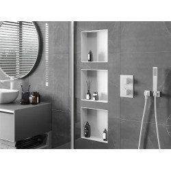 Mexen X-Wall-NR  Nisa de perete  cadru invelit  30 x 30 cm, alb   - 1921303010