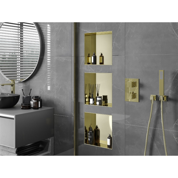 Mexen X-Wall-NR  Nisa de perete  cadru invelit  30 x 30 cm, auriu  - 1951303010