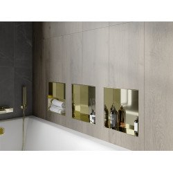 Mexen X-Wall-NR  Nisa de perete  cadru invelit  30 x 30 cm, auriu  - 1951303010