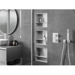 Mexen X-Wall-NR  Nisa de perete  cadru invelit   cu raft  30 x 30 cm, alb   - 1921303010S