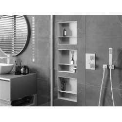 Mexen X-Wall-NR  Nisa de perete  cadru invelit   cu raft  30 x 30 cm, alb   - 1921303010S