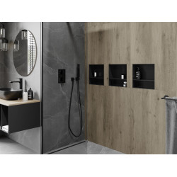 Mexen X-Wall-NR  Nisa de perete  cadru invelit   cu raft  30 x 30 cm, negru  - 1971303010S