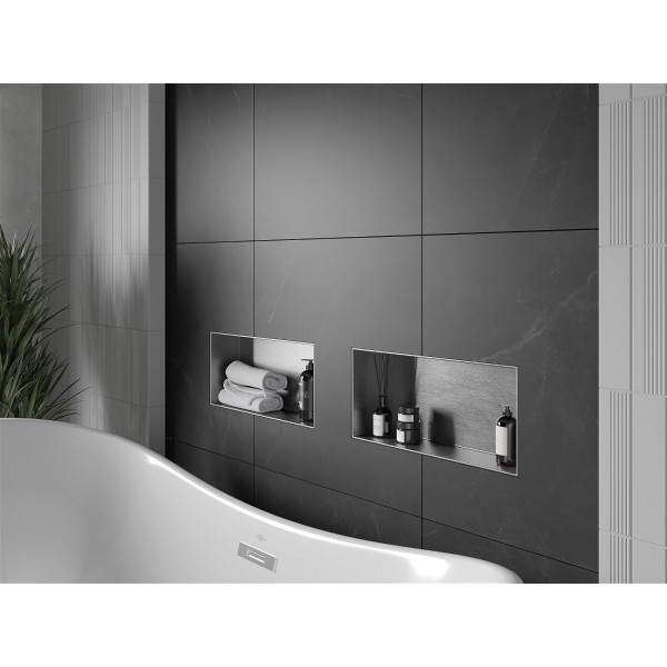 Mexen X-Wall-NR  Nisa de perete  cadru invelit  45 x 20 cm, inox - 1911452010